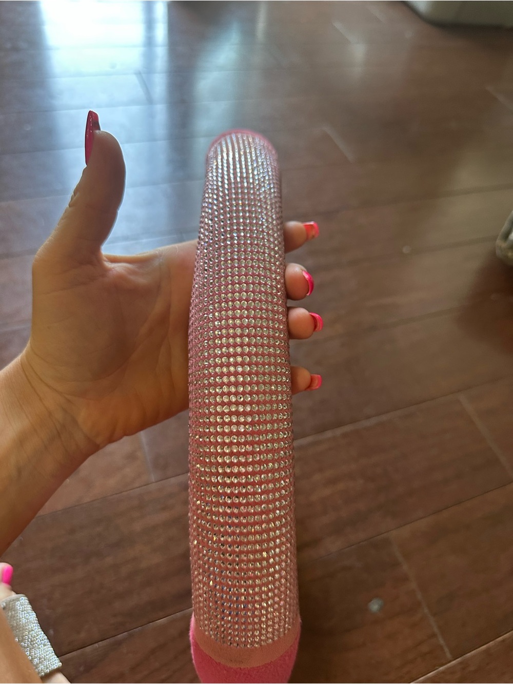 Pink Rhinestone Steering Wheel Cover - Picture 2 of 3